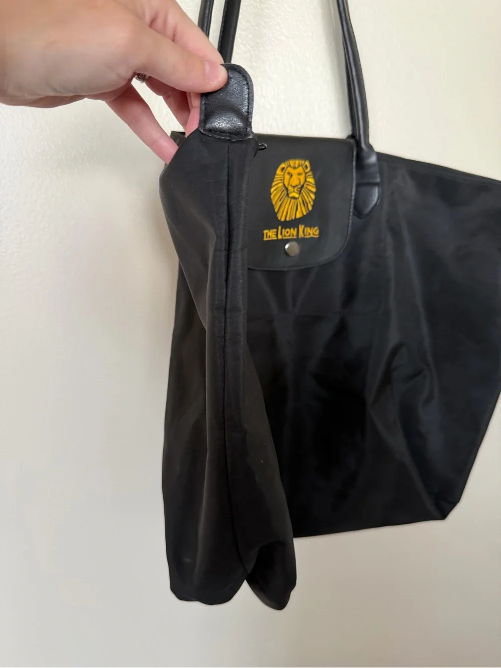 Disney's The Lion King Broadway Vinyl Zipper Tote Bag Embroidered